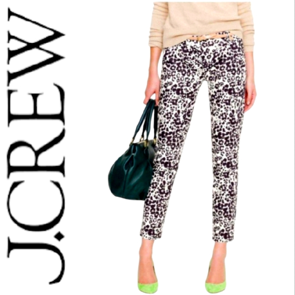 J. Crew Women's Black and White Patterned Pants